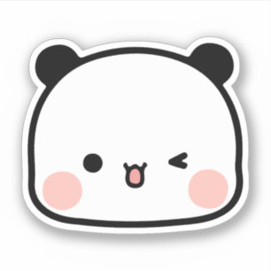 Pegatina Oso panda, bubu y dudu, bubu facial