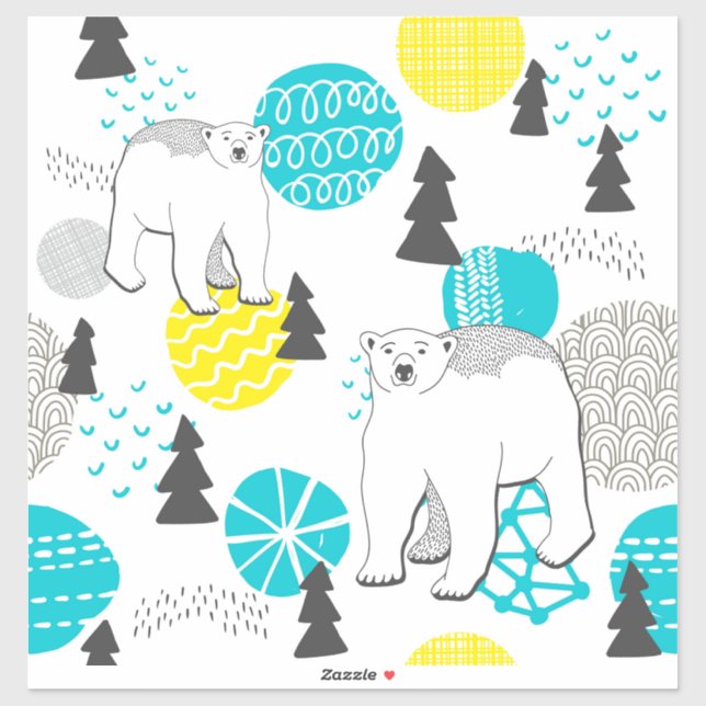 Pegatina Oso polar (Hoja)