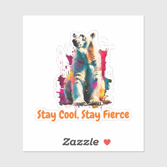 Pegatina Oso polar (Hoja)