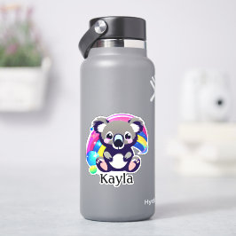 Pegatina Oso y arcoiris personalizados de Koala