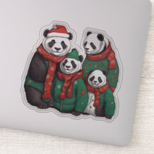 Pegatina Osos de panda en sudaderas
