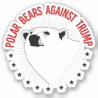 Pegatina Osos polares contra Trump