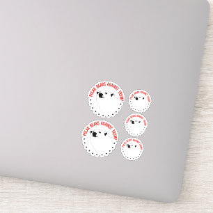 Pegatina Osos polares contra Trump