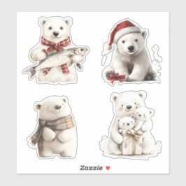 Pegatina Osos polares navidades