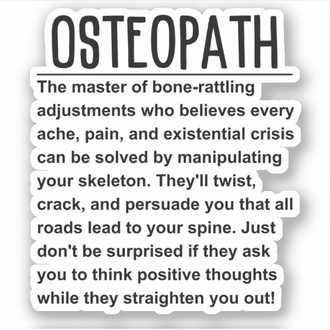 Pegatina Osteopath (Anverso)
