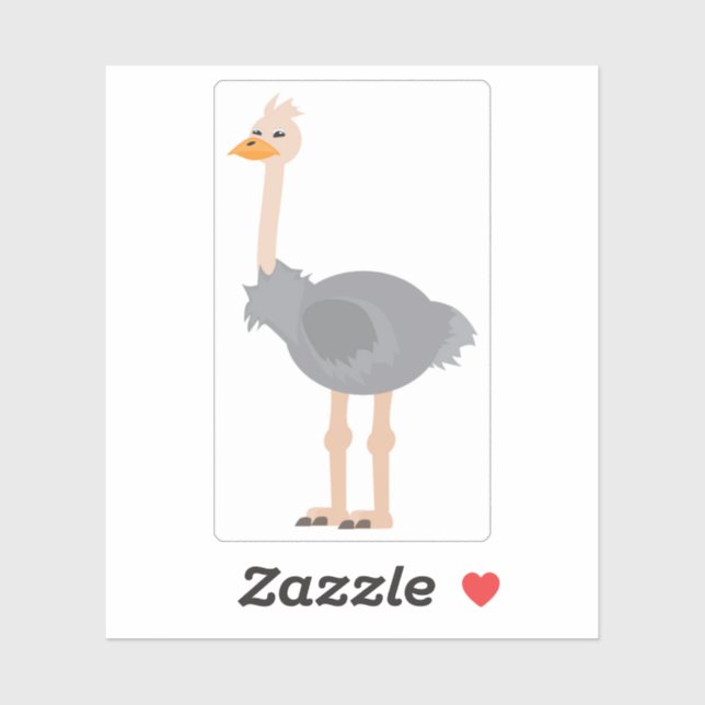 Pegatina Ostrich (Hoja)