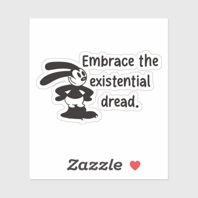 Pegatina Oswald Se Ha Arrojado: Crisis Existencial (Hoja)