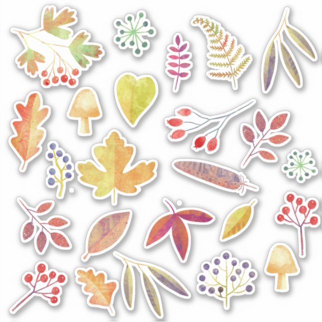 Pegatina Otoño Cae Deja La Naturaleza (Anverso)