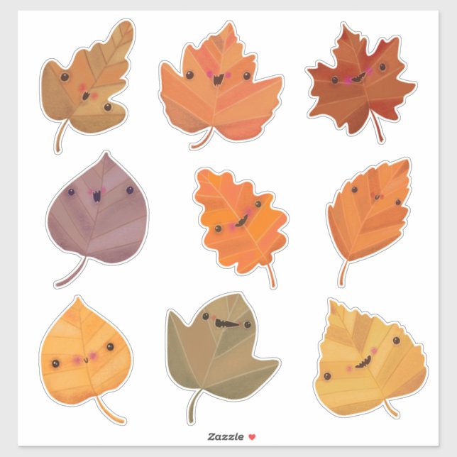 Pegatina Otoño deja la decoración del Día de Acción de Grac (Hoja)