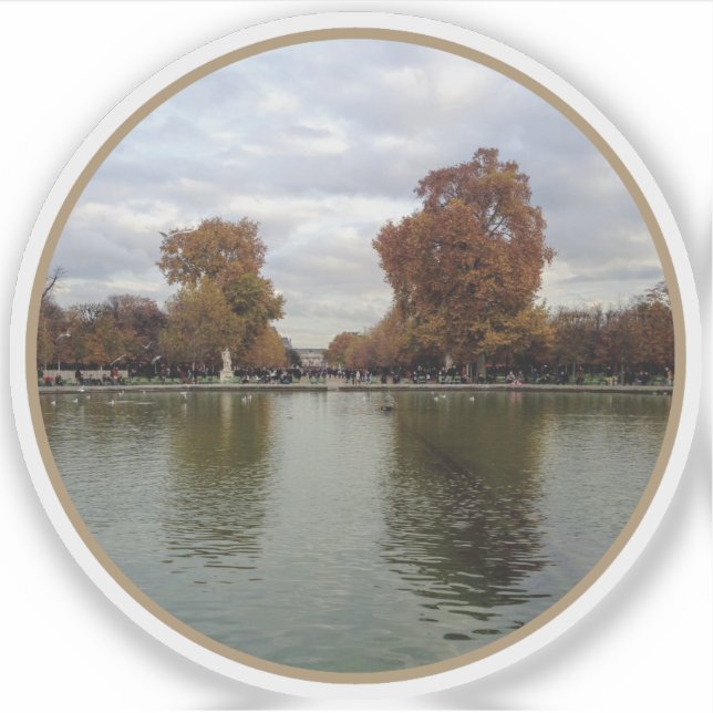 Pegatina Otoño parisino - v2 (Anverso)