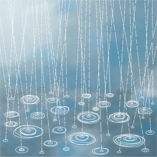 Pegatina Otro día lluvioso (Anverso)