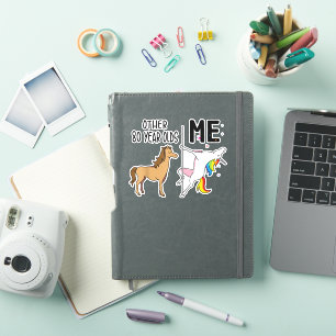 Pegatina Otro regalo de cumpleaños de 80 años de unicornio 