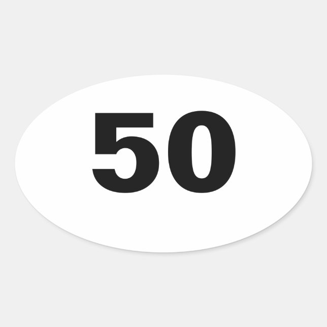 Pegatina Oval 50 Mile (Anverso)