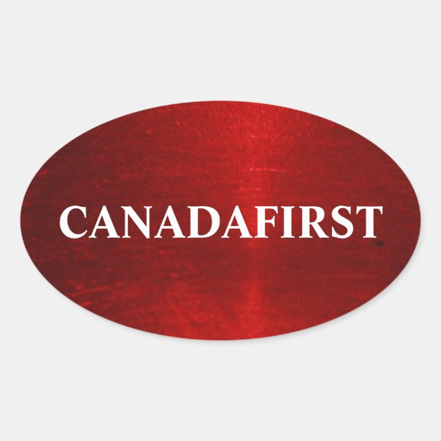 PEGATINA Oval CANADAFIRST (Anverso)