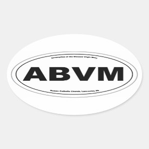 Pegatina oval de ABVM (suposición del Virgi