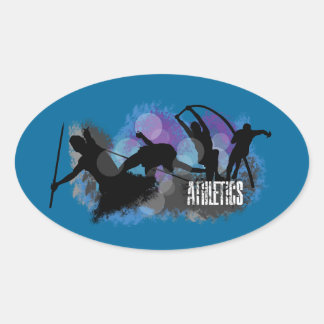 Pegatina Oval de Athletics