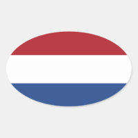 Pegatina Oval de bandera de los Países Bajos*