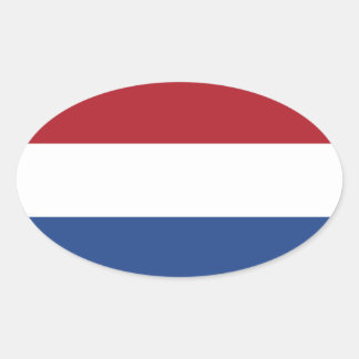 Pegatina Oval de bandera de los Países Bajos*