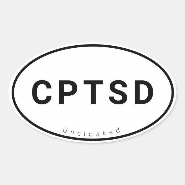 PEGATINA Oval de CPTSD (Anverso)