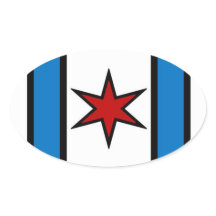 Pegatina oval de escudo moderno