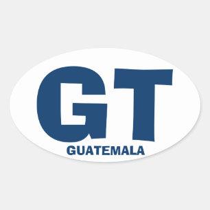 Pegatina Oval de Guatemala GT