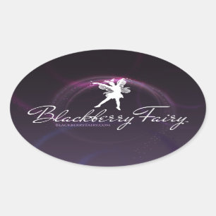 Pegatina oval de hadas del logotipo de Blackberry