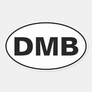Pegatina Oval de Iniciales DMB