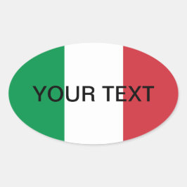 Pegatina oval de la bandera italiana | Bandera de