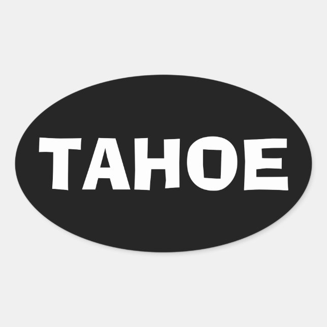 PEGATINA OVAL DE LAKE TAHOE (Anverso)