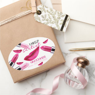 Pegatina Oval de maquillaje artístico