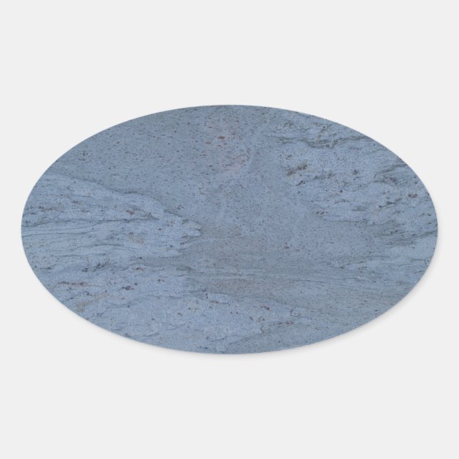 Pegatina Oval de Marble Azul (Anverso)