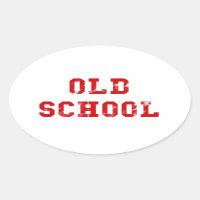 Pegatina Oval de Old School | Regalos de Oldskool