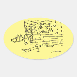 Pegatina Oval de prueba de pared