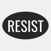 PEGATINA oval de RESIST