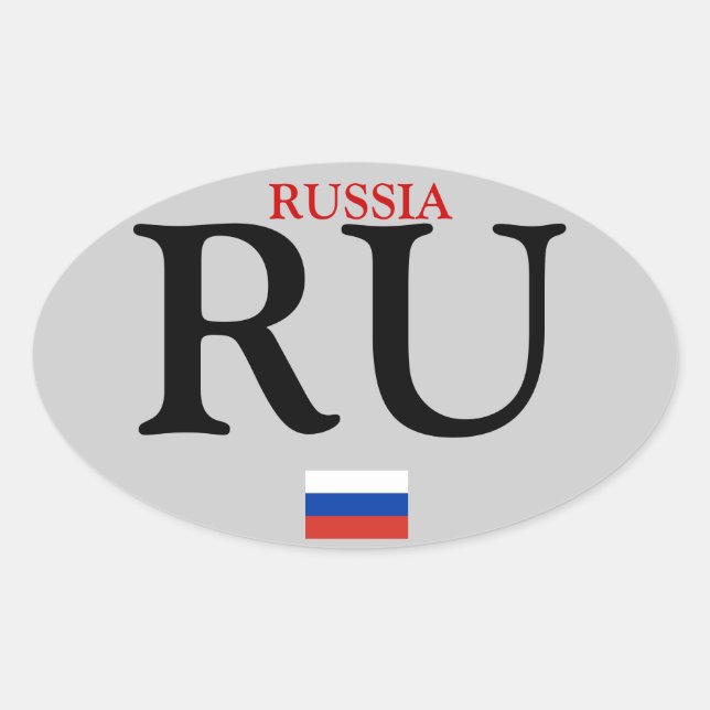 Pegatina Oval de Rusia* (Anverso)