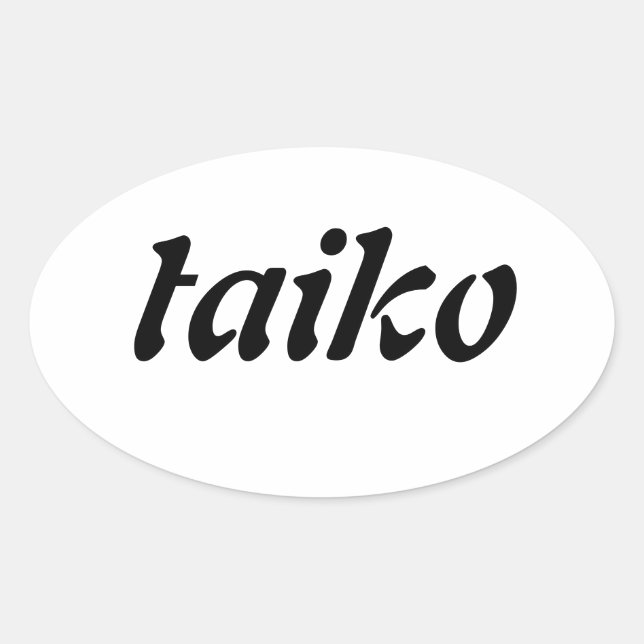Pegatina oval de Taiko (Anverso)