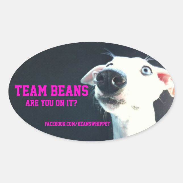 Pegatina oval de Team Beans (Anverso)