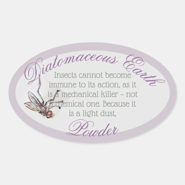 pegatina oval de tierra diatómica (Anverso)