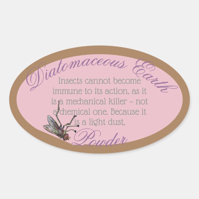 pegatina oval de tierra diatómica (Anverso)