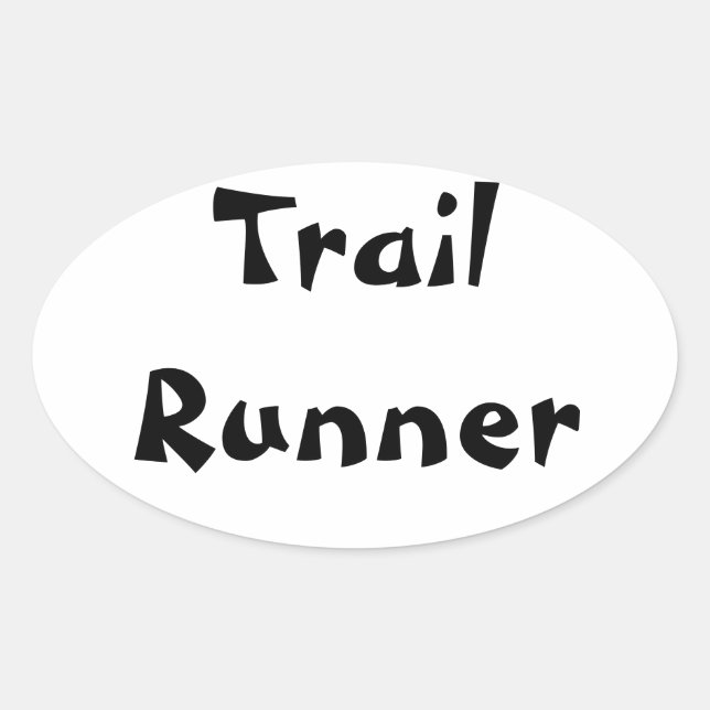 Pegatina Oval de Trail Runner (Anverso)