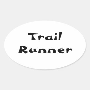 Pegatina Oval de Trail Runner