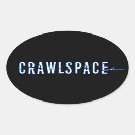 Pegatina Oval del Crawlspace - Glossy