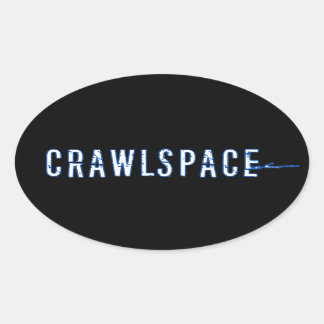 Pegatina Oval del Crawlspace - Glossy
