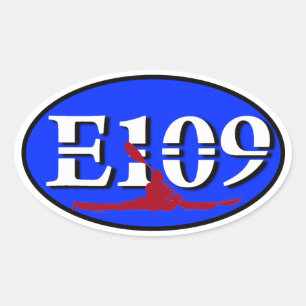 Pegatina oval del euro E109