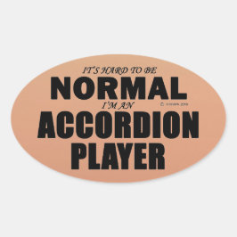 Pegatina Oval del jugador de acordeón normal