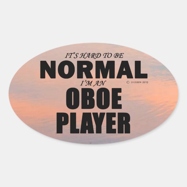 Pegatina Oval del jugador Oboe Normal (Anverso)