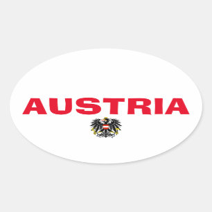Pegatina oval europeo del estilo de Austria