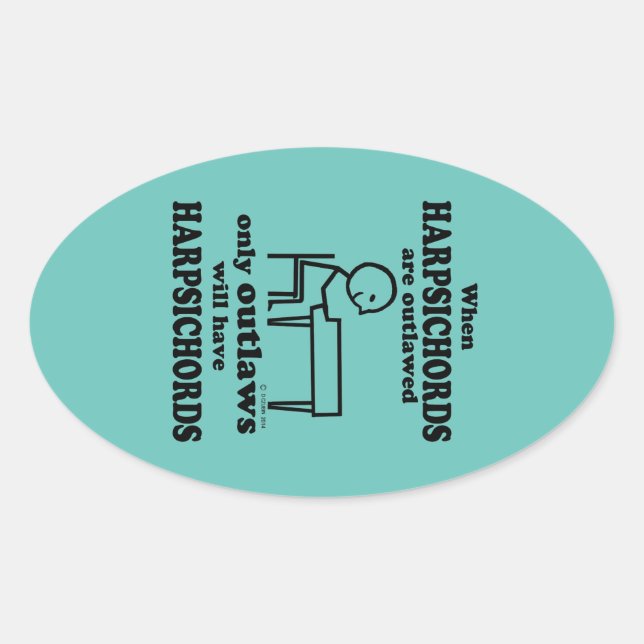 Pegatina Oval fuera de la ley (Anverso)