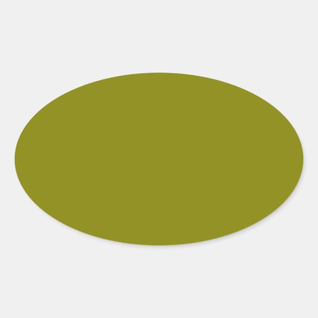 Pegatina Oval Green Olive (Anverso)
