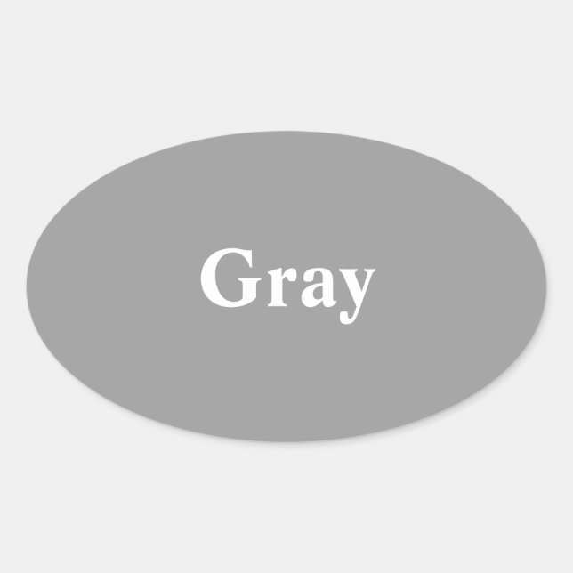 Pegatina Oval gris (Anverso)